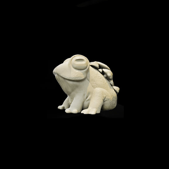 Resin Small Pet Frog Miniature, 3D Render, Side View. 